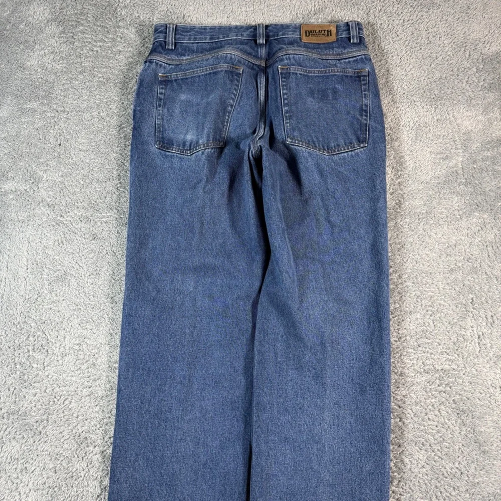 Duluth Trading Flannel Lined Jeans Mens 34x32 Workwear Pants‎ Plaid Thick